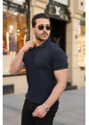 Erkek Düğmeli Yaka Kısa Kollu Triko Tişört