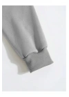 Erkek Düz Kapüşonlu Sweat - Boyalı Gri