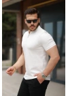 Erkek Fermuarlı Yaka Kısa Kollu Tişört