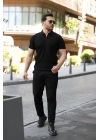 Erkek Fermuarlı Yakalı Kısa Kollu Tshirt