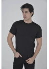 Erkek File Cepli Slim Fit T-shirt - Siyah