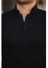 Erkek Hakim Yaka Dokuma Pamuklu Kumaş Kısa Kollu T-shirt