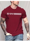 Erkek Kısa Kollu Nasa Baskı Basic Erkek T-shirt
