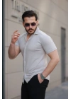 Erkek Kısa Kollu örme Kumaş Pamuklu Gömlek