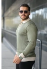 Erkek Kol Ve Yaka Detaylı Uzun Kollu Triko
