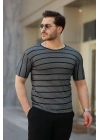 Erkek Petek Desenli Kısa Kollu T-shirt