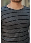 Erkek Petek Desenli Kısa Kollu T-shirt
