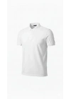 Erkek Pike Kumaş Düğmeli Yaka Regular Fit Günlük Kısa Kol Tişört T-shirt - Beyaz