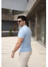 Erkek Polo Yaka Fermuar Detaylı Tişört