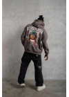 Erkek SCHOOL BOY Baskılı Kapüşonlu Sweat - Gri