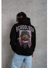 Erkek SCHOOL BOY Baskılı Kapüşonlu Sweat - Siyah