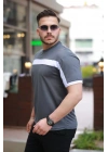 Erkek şerit Detaylı Kısa Kollu T-shirt