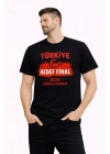 Erkek TÜRKİYE Baskılı Tişört Ay Yıldız 2026 Dünya Kupası Taraftar Forma T-Shirt - Siyah