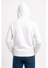 Erkek Üç İplik Kapüşonlu Kanguru Cepli SweatShirt Hoodie - Beyaz