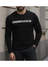 Erkek Uzun Kollu Bisiklet Yaka Viskon Sweat