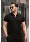 Erkek Yakalı Fermuarlı T-shirt şort Ikili Takım