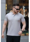 Erkek Yakalı Kagi Kumaş Kısa Kollu T-shirt