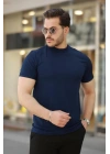 Erkek Yarım Balıkçı Yaka Kısa Kollu T-shirt