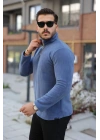 Erkek Zip Yaka Beli Lastikli Polar