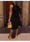 Kadın Bodycon Midi Boy Dalgıç Elbise