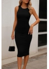 Kadın Bodycon Midi Boy Dalgıç Elbise