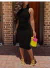 Kadın Bodycon Midi Boy Dalgıç Elbise