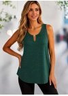 Kadın Kolsuz Yuvarlak Yakalı ısıltılı Sandy Bluz