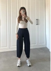 Kadın Krep Kumaş Balon Pantolon