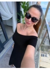 Kadın Madonna Yaka Midi Boy Modal Elbise