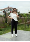 Kadın Modal Dokulu Kumaş Yanı şeritli Takım