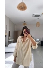Kadın Tek Cepli Over Size Ketem Gömlek