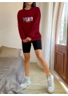 Kadın Uzun Kollu Bisiklet Yaka Desenli Viskon Iki Iplik Bluz