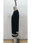 Kadın Uzun Kollu Bisiklet Yaka Mini Ithal Krep Elbise
