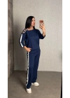 Kadın Uzun Kollu Kolu Tül Yanları şerit Detay Modal Ikili Takım