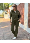Kadın Uzun Kollu önden Fermuarlı Pul Payetli Alt üst Viskon Iki Iplik Takım