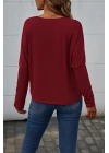 Kadın Uzun Kollu V Yakalı Yarasa Kollu Viskon Bluz
