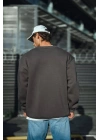 Kışlık Bisiklet Yaka Üç İplik Basic SweatShirt - Antrasit
