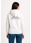 Nihilist Penguen Özel Tasarım Oversize Kapüşonlu Sweatshirt - Beyaz