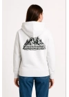 Nihilist Penguen Temalı Oversize Kapüşonlu Sweatshirt - Beyaz