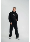 POLIZEI Premium Kalite Kapşonlu Dijital Patchli SweatShirt - Siyah