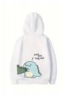 Sevgililer Günü Baskılı Oversize Kapüşonlu Sweatshirt Hoodie - Beyaz