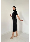 Siyah Balıkçı Yaka Elbise