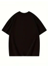 Thousand Baskılı Oversize Bisiklet Yaka T-shirt - Siyah