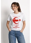 TÜRKİYE Ay Yıldız 2026 Dünya Kupasi Taraftar Forma T-Shirt - Beyaz