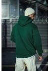 Üç İplik Penye Kapşonlu Basic SweatShirt - Haki