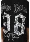 Unisex Baskılı Oversize T-Shirt - Siyah