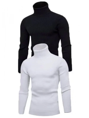 2 Adet Unisex Kaşkorse Boğazlı Full Likralı Fitilli Body Kazak