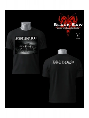 Bathory Blood Fire Death Beyaz Black Metal Tshirt