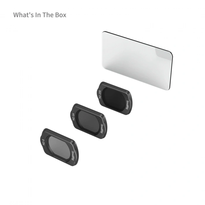 SmallRig 4774 DJI Osmo Pocket 3  için  ND8 /  ND64 / ND256 / Ekran Koruyucu Filtre Seti