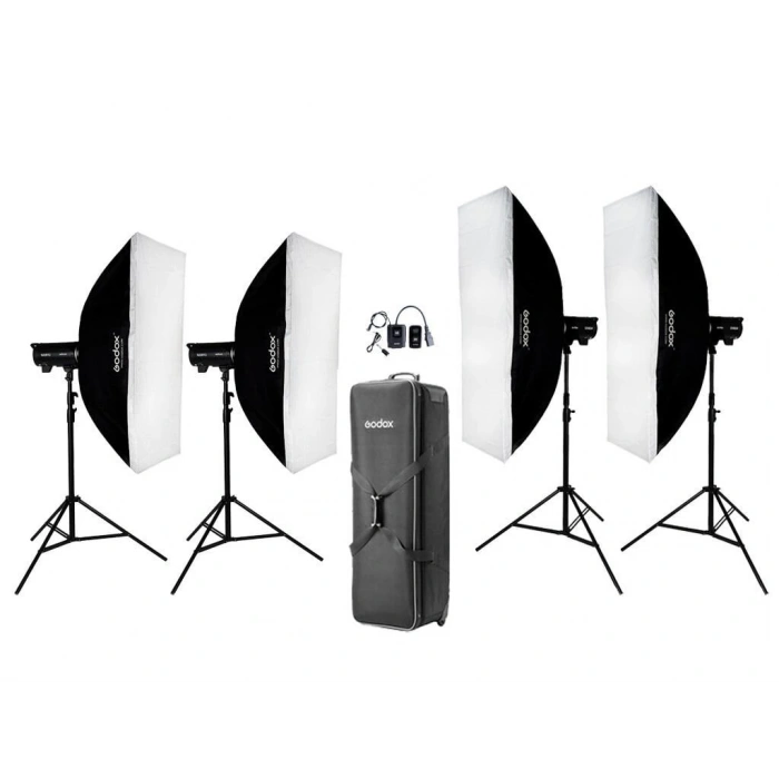 Godox DP800 III V / DP400 III V 4lü Paraflaş Kit (LED Model Lambalı)